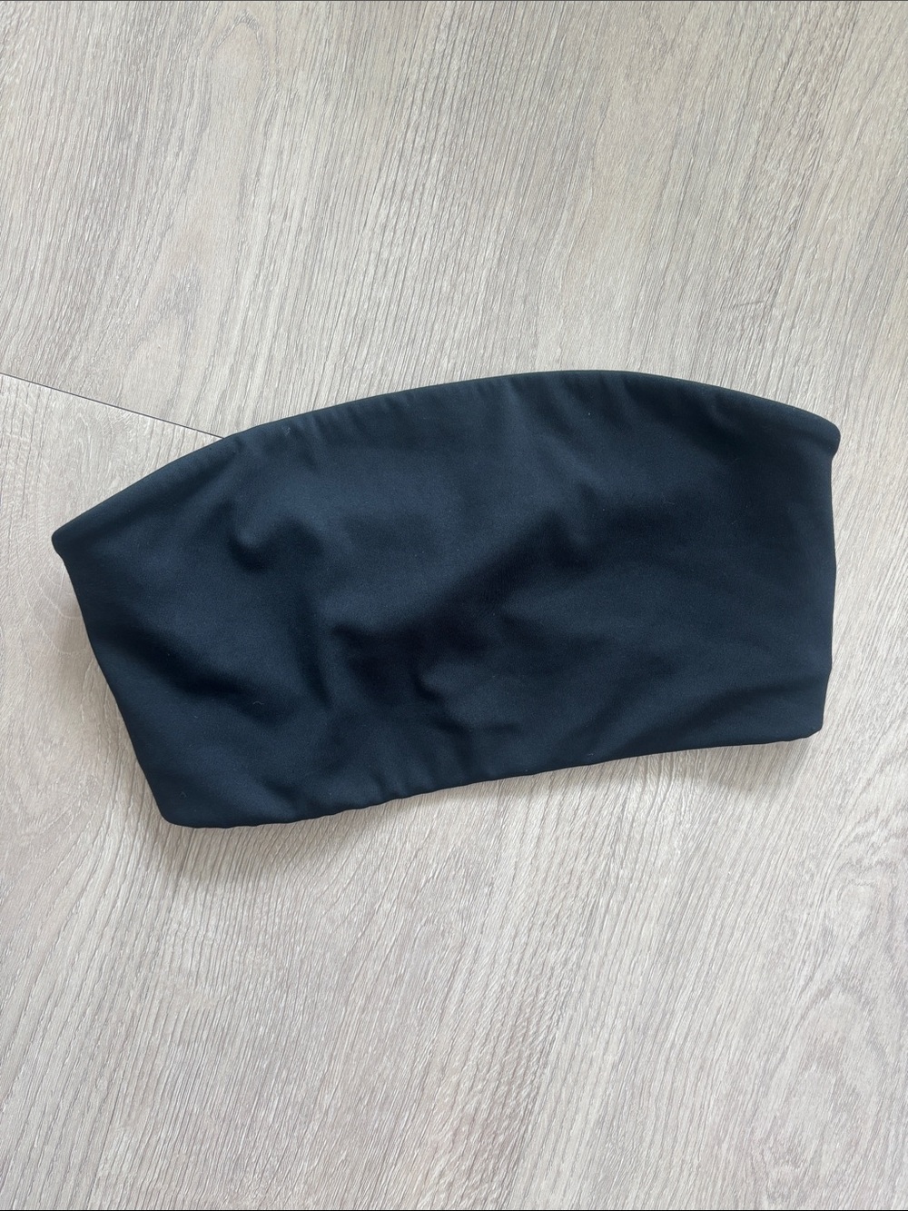 Women’s Black Bandeau Crop Top